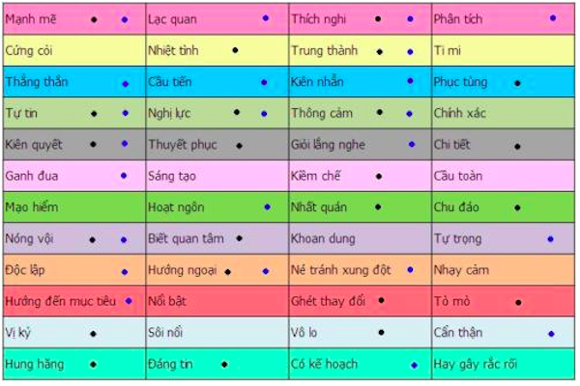 Mot thi du khi trac nghiem tinh cach DISC